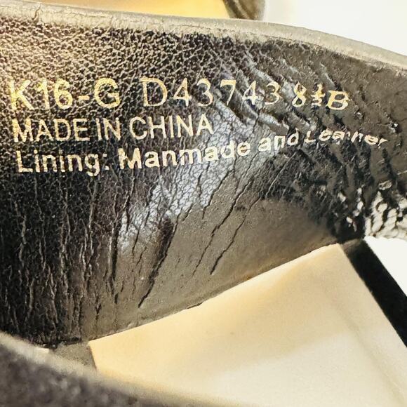 Cole Haan Shoes Women 8.5 Black Leather Grand OS Slingback Sandals Block Heel - Picture 11 of 12